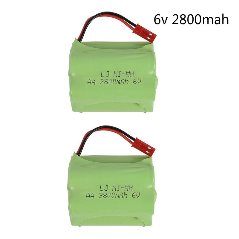 (T modell) 6v 2800mah NIMH Batterie 6v Ni-Mh akku für RC spielzeug Auto Boot PISTOLE TANK Lkw Züge RC spielzeug modell Batterie 2 stücke