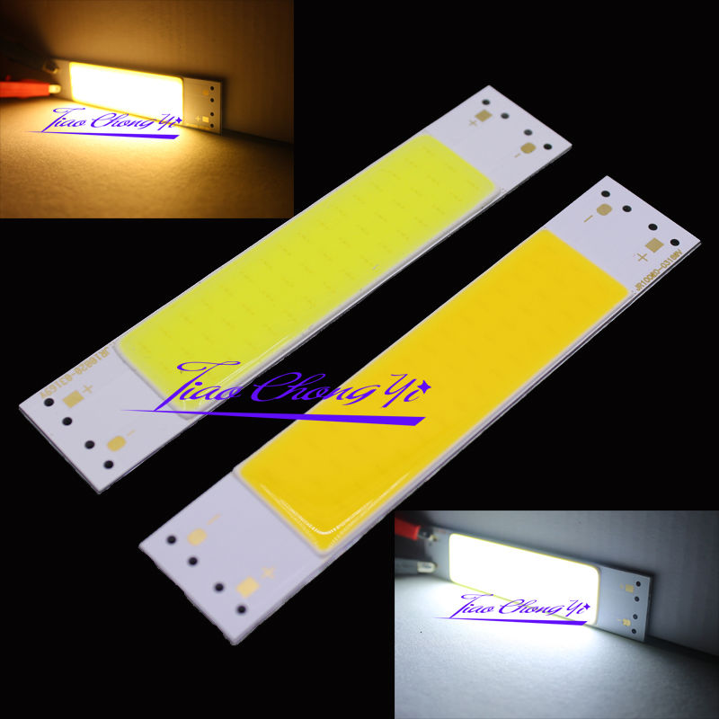 3 W 100X20mm 300mA 9 V COB LED warm wit/wit Panel strip verlichting Voor DIY lampen
