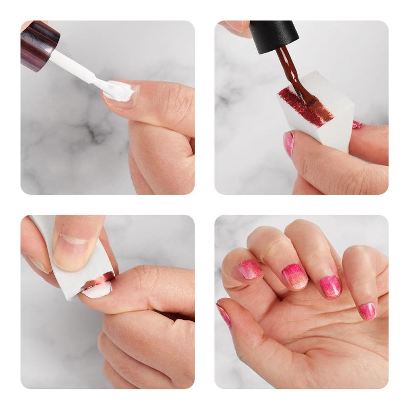 50XGraduated Couleur Vernis À Ongles Estampage Éponge Manucure Art Ombre Outil De Peinture Brosses À Ongles Outils