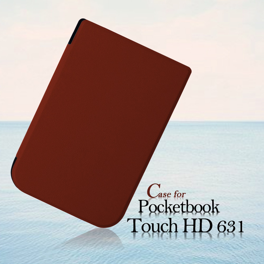 Smukła obudowa do Pocketbook 631 Plus, inteligentne etui ze skóry PU do Pocketbook dotykowy HD 631, magnetyczny Funda do Pocketbook dotykowy HD 2