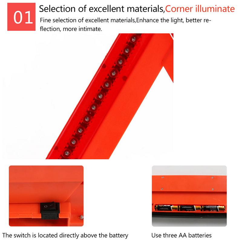Emergency Hazard Sign LED Light Cars Tripoad Auto Reflective Stop Warning Triangle Sign Board Parking Safety Sign