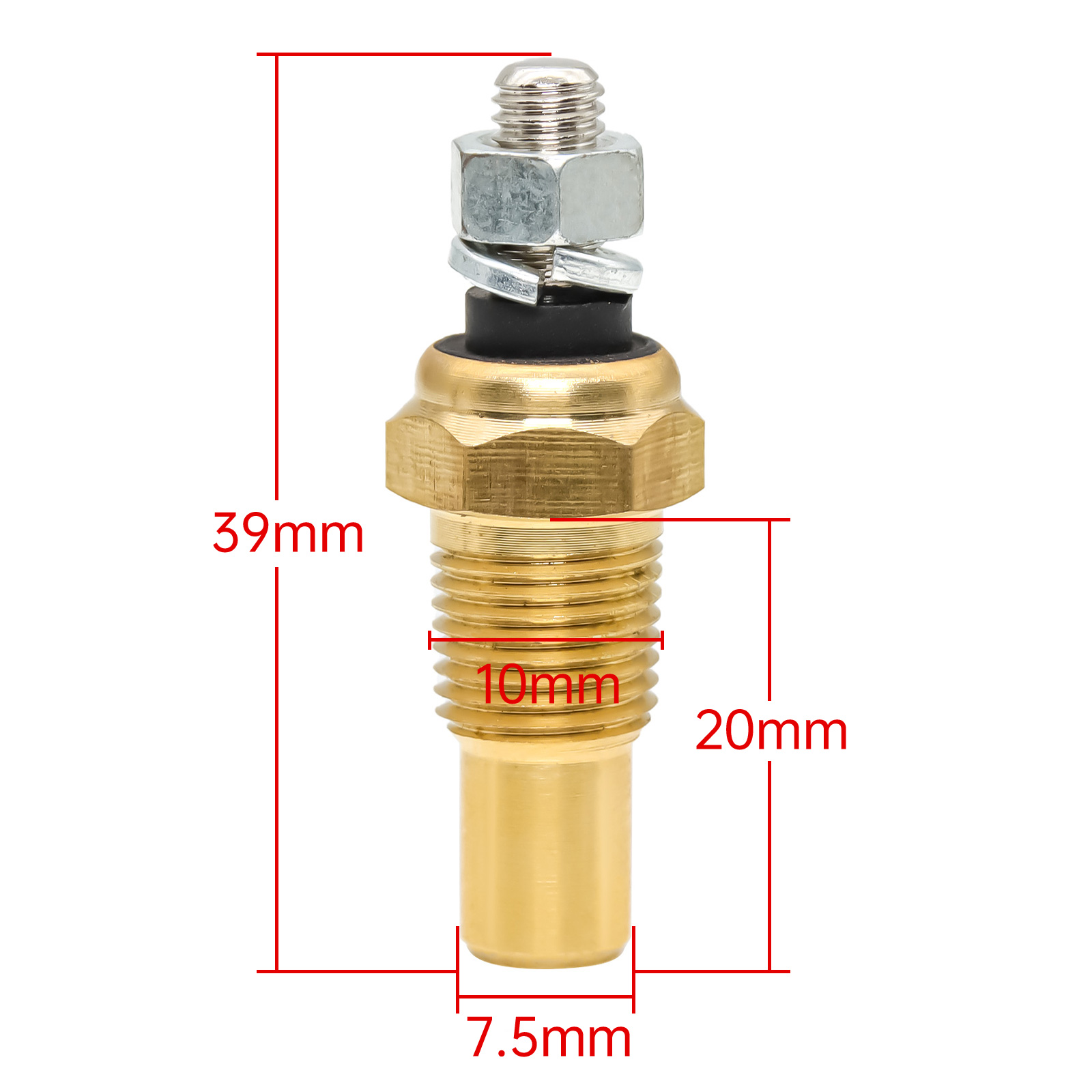 52mm Auto Wassertemperaturanzeige Auto Temperaturanzeige Wassertemperatur Digital Meter + Sensor für Auto LKW Marine Stiefel benutzerdefinierte: Gold