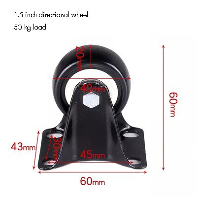4 stykker / hjul hjul, kraftig universell, retningsbestemt, hjulhjul, låsehjul, svingplate til kontorstol: En