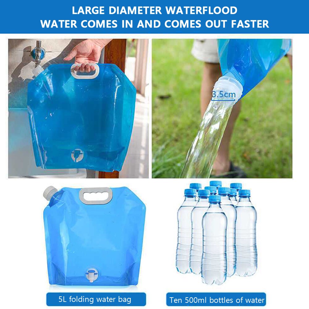 10L Water Tank Outdoor Water Bag Outdoor Camping Wandelen Sap Melk Bier Verpakking Zak Picknick Drinken Opvouwbare Water Emmer