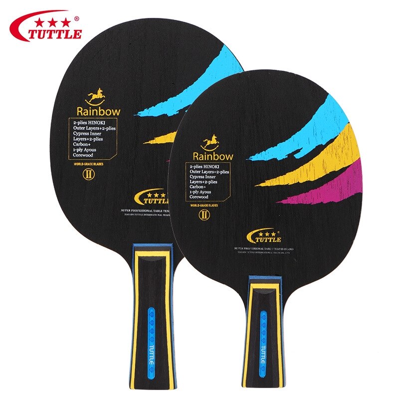 Rainbow 4 3 Layer Carbon Fiber Fast-break Table Tennis Racket -40: FL