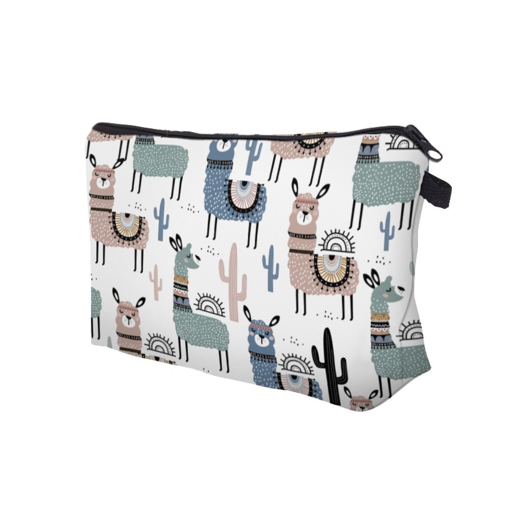 Deanfun Bunte Lamas Kosmetik Tasche Wasserdichte Kaktus machen-hoch Taschen Reise Veranstalter Kosmetik Pouchs 51444