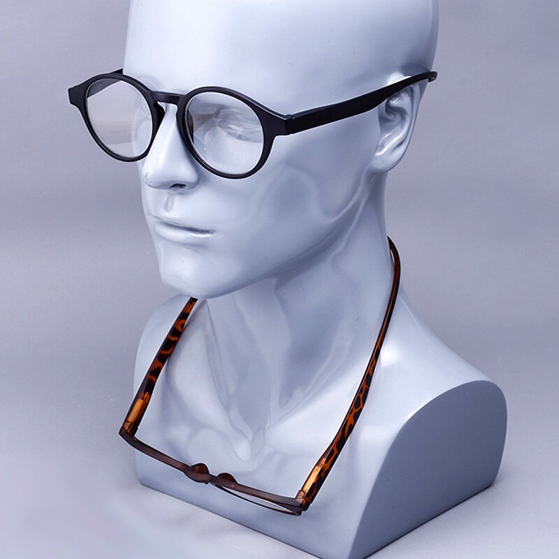 Draagbare Magnetische Opknoping Hals Leesbril Mannen Vrouwen High Definition Verziend Glazen Ronde Frame + 1.5 2.5