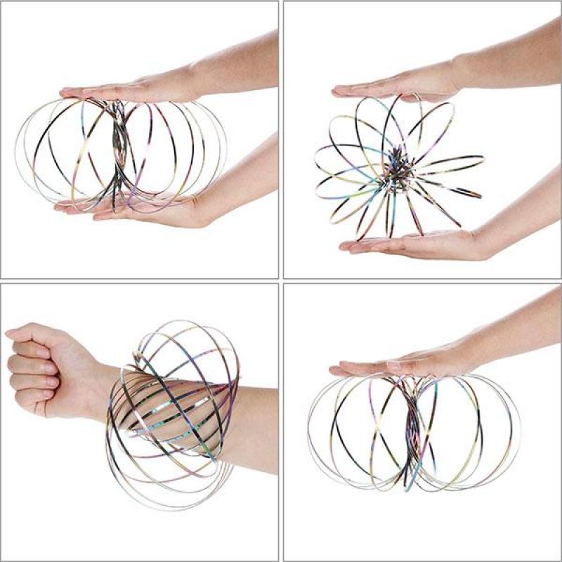 Bracelet magique de décompression hypnotique, en acier inoxydable, cercle magique, Anti-stress, accessoires de décoration, jouet
