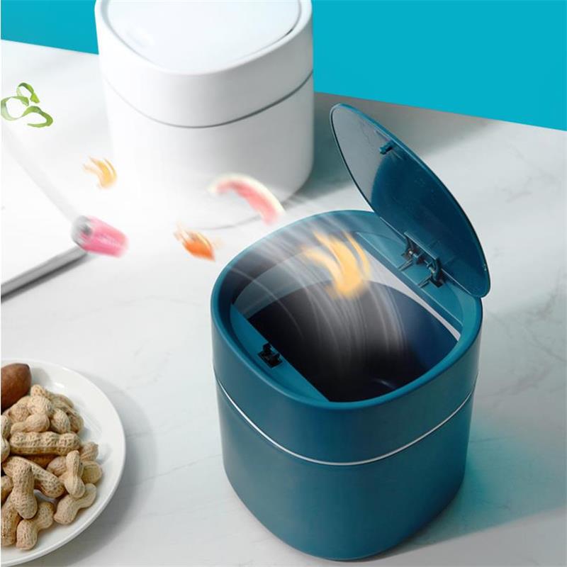 Mini Small Waste Bin Desktop Garbage Plastic Home Office Table Storage Bucket Car Living Room Dustbin Basket Sundries Barrel Box