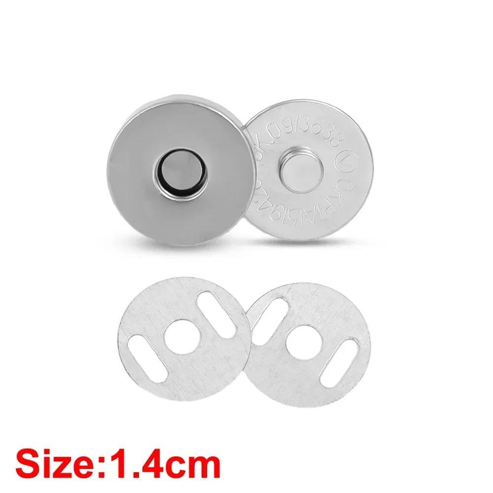 5/50set Magnetic Snap Button Invisible No-stitch Bag Fasteners Clasps Handbag Purse Crafts Parts Mini Wallet Adsorption Buckles: XL / green