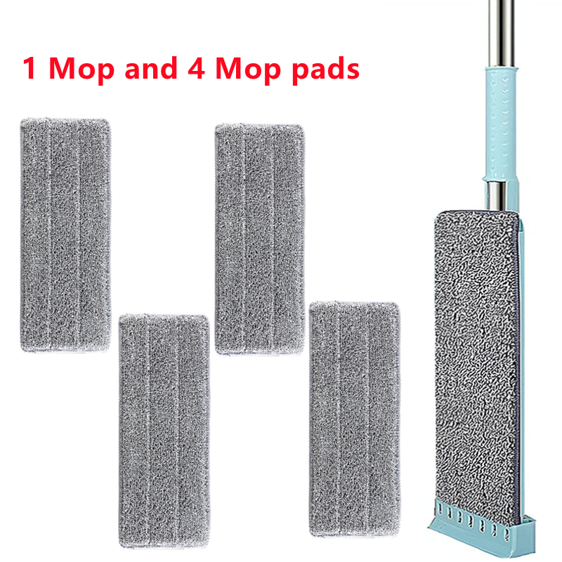 Najnowszy mop płaski z mikrofibry Mop podłogowy z możliwością mycia z podkładkami Lazy Mop Narzędzia do czyszczenia domu 2023: YELLOW