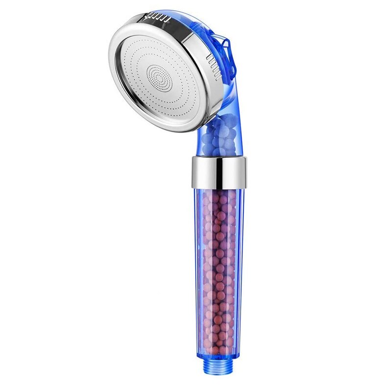 3 Modi Bad Douche Verstelbare Jetting Douchekop Hoge Druk Saving Water Badkamer Nozzle Anion Filter Handheld Douche: New Blue