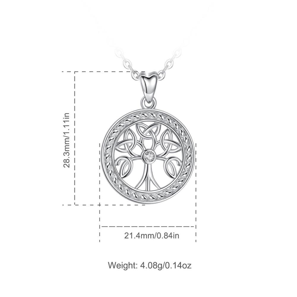 Eudora Genuine 925 Sterling Silver Tree of life Pendant Necklace with CZ Jewelry for Women Trendy Jewelry with box D110