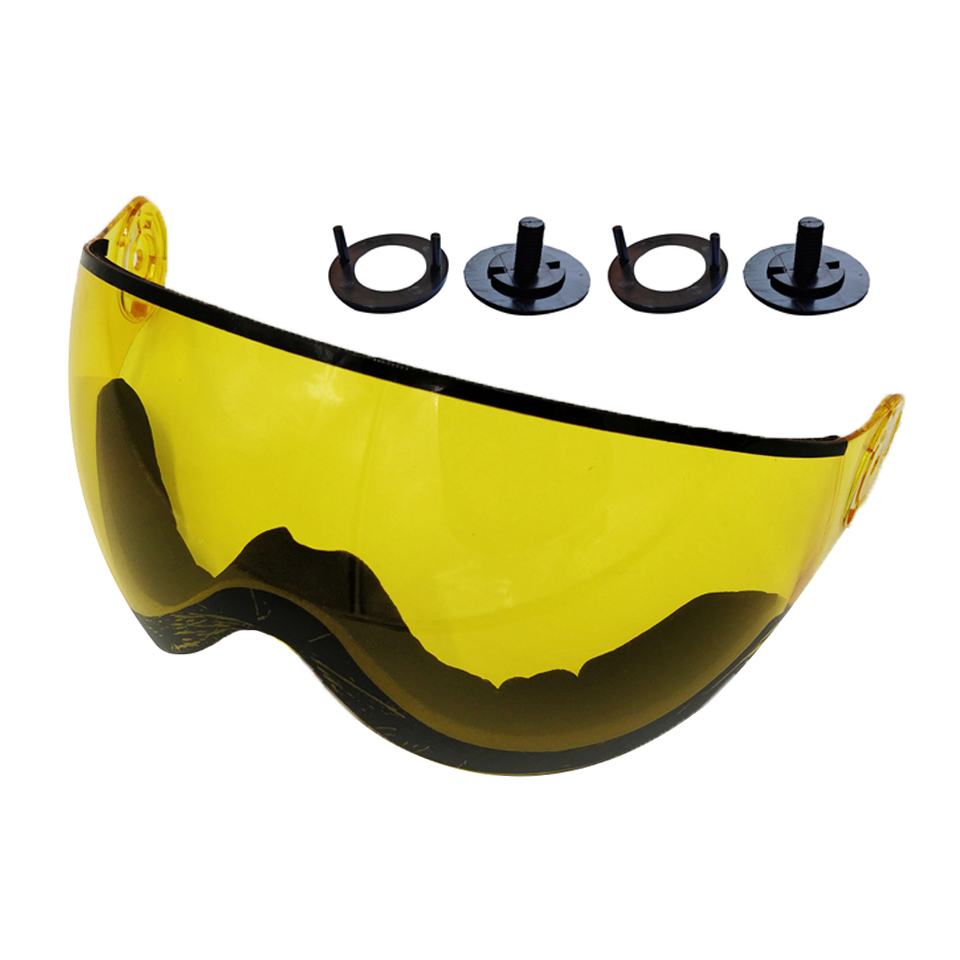 LOCLE Skihelm Visiere von MS95 MS99 Multifunktionaler winddichter staubdichter Ersatzlinse UV-Schutz Skihelm Extra Linse: Orange