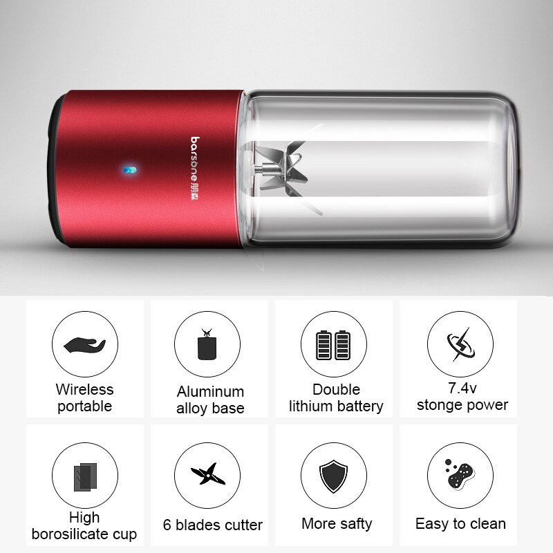 USB Blender Rechargeable Juicer Cup Portable Electric Automatic Vegetables Fruit Juice Maker Cup Juice Extractor Blender Bottle