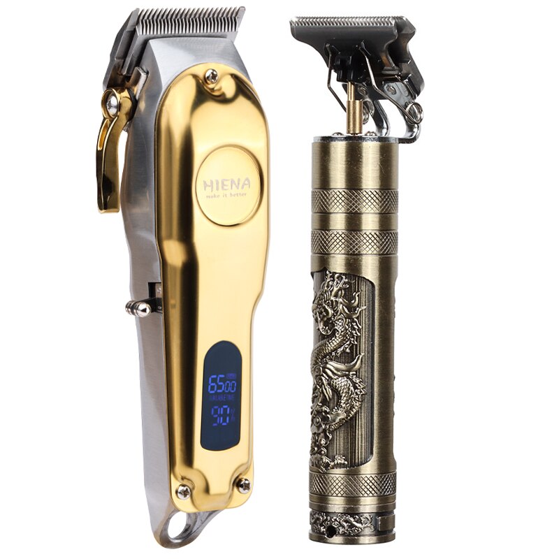 Tondeuse Set Elektrische Tondeuse Cordless Scheerapparaat Trimmer Mannen Kapper Haar Snijmachine Voor Mannen Oplaadbare Usb Gold: 5