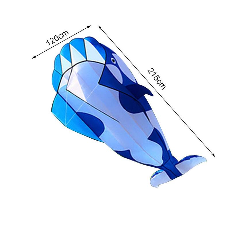 Whale Kite - Cartoon Animal Design - Easy to Fly - Polyester - for Kids & Adults