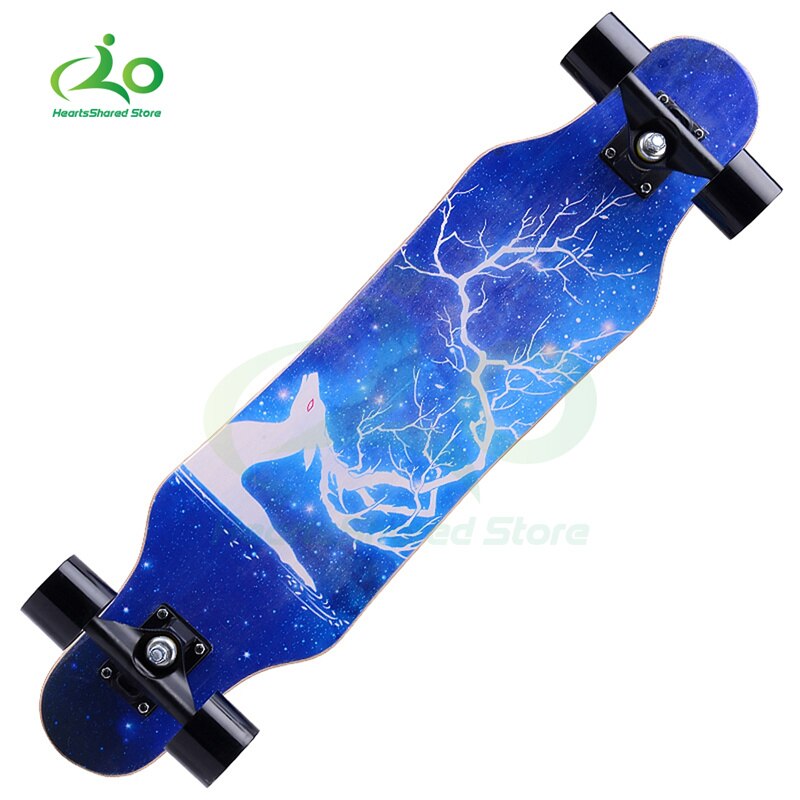 31-zoll Mini Skateboard Longboard Komplette Skateboard Cruiser Lage der Kreuzfahrt Geeignet für Jugendliche oder Erwachsene Anfänger: Mini deer