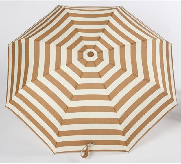 Rayure parapluie pluie femmes moschino femmes automatique pliant parapluie 8Rib coupe-vent parapluie Anti-UV Art Umrella 6U25: Coffee stripe