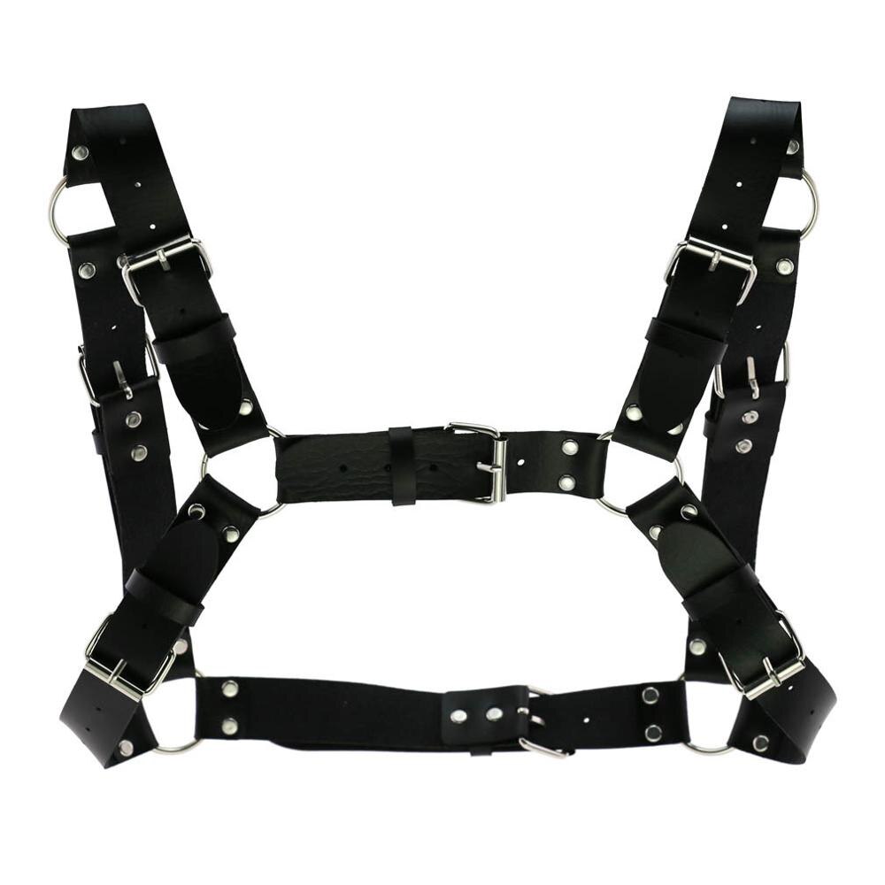 KMVEXO Degli Uomini Delle Donne Sexy Punk Chest Harness Regolabile Gabbia Catena Corpo In Metallo DELL'UNITÀ di elaborazione di Cuoio Del Choker Dichiarazione Della Collana Del Partito Clubwear