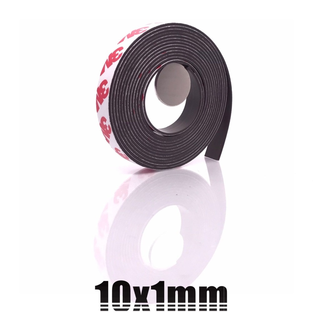 10 meter Rubber Magneet 10*1mm zelfklevende Flexibele Magnetische Strip Rubber Magneet Tape breedte 10mm dikte 1mm 10mm x 1mm