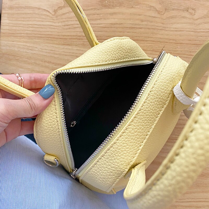 Sac à main en couleur unie pour femmes, sacoche de bonne , à bandoulière, petite bourse tendance,