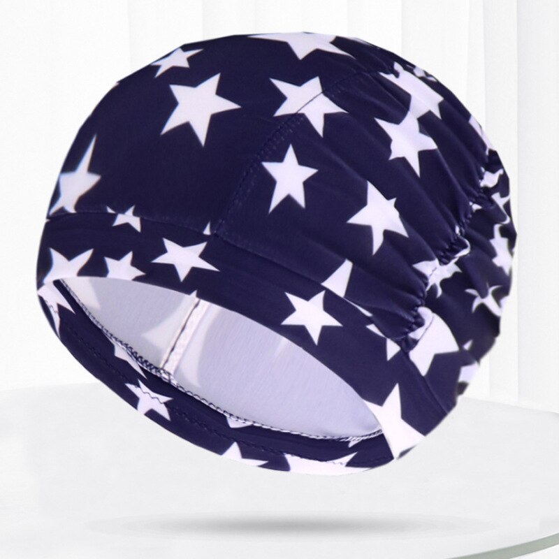 1Pc Hoge Elastische Badmuts Mannen Vrouwen Gratis Grootte Solid Bloemen Gedrukt Lange Haar Sport Zwemmen Zwembad Hoed Nylon tulband: 15