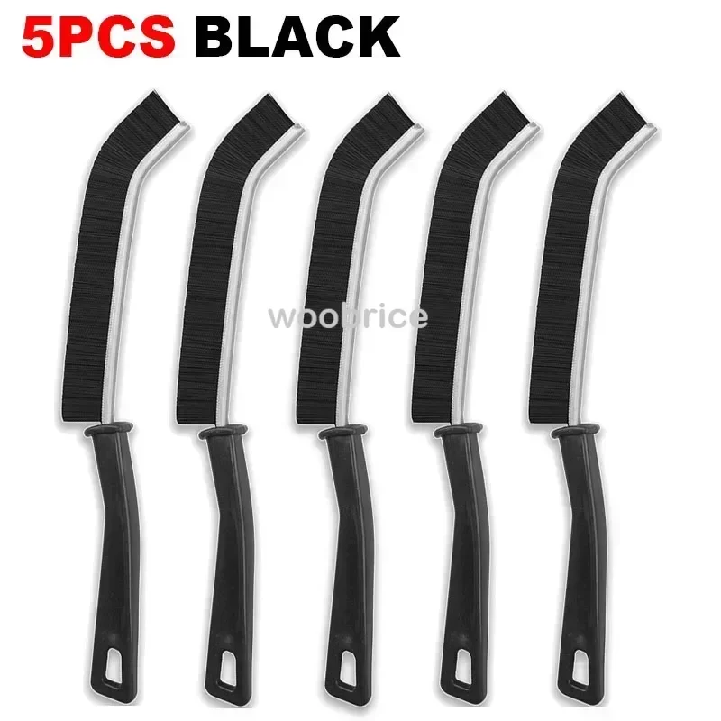 Household Cleaning Brush Bathroom Scrubber Radiator Crevice Cleaning Brush Multifunctional Thin Brushes Long Handle Ergonomic: Red