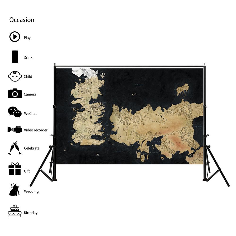 150x225cm World Map Wall Paper Home Office Cafe Wall Decor Painting Poster Photo Studio Backdrops