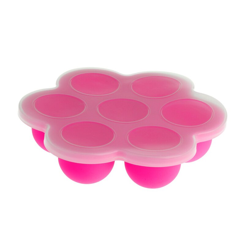 Recipiente de comida para bebê suplemento almoço lacrado silicone infantil frutas leite materno freezer bandeja de armazenamento de alimentos para bebê: Vermelho / Dia.16.2cm