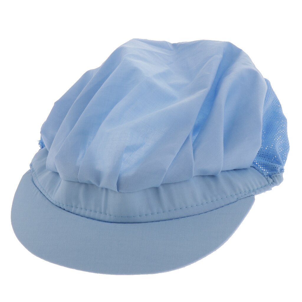 Verstelbare mesh petten voor heren en dames, elastisch, keuken, bakker, chef-kok, pet, catering voor restaurants, pubs, cafés, commerciële keukens: Hemelsblauw b