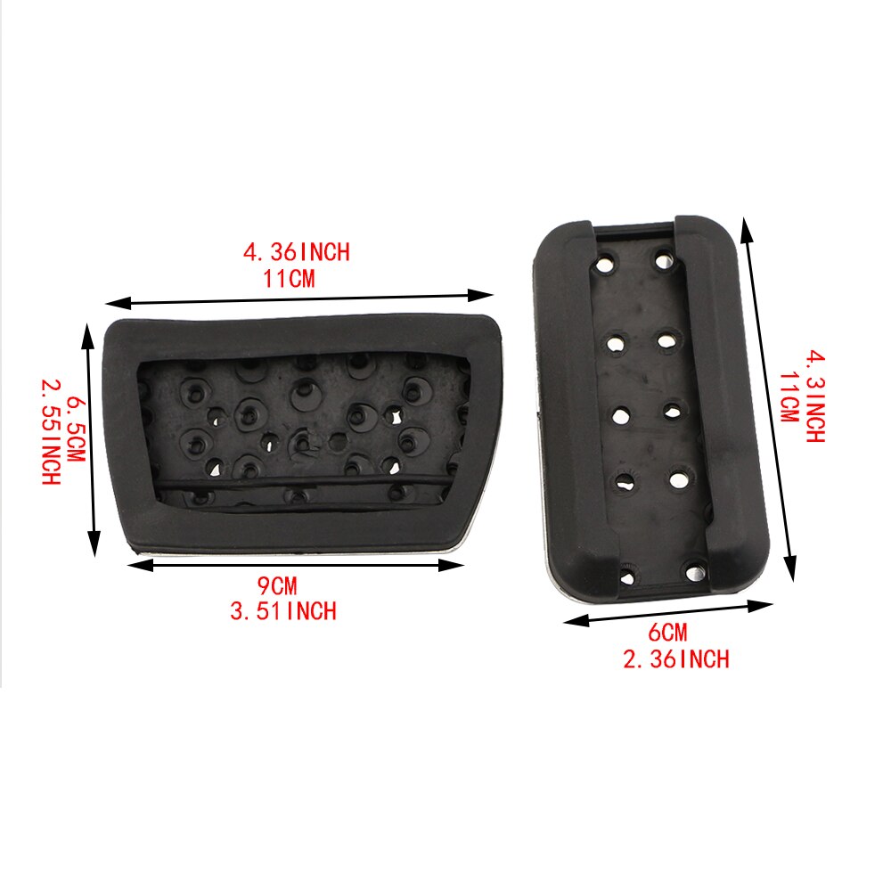 Jameo Auto No Drilling Car Fuel Brake Footrest Pedal Cover Accelerator Brake Foot Rest Pedals for Honda Civic 10th -