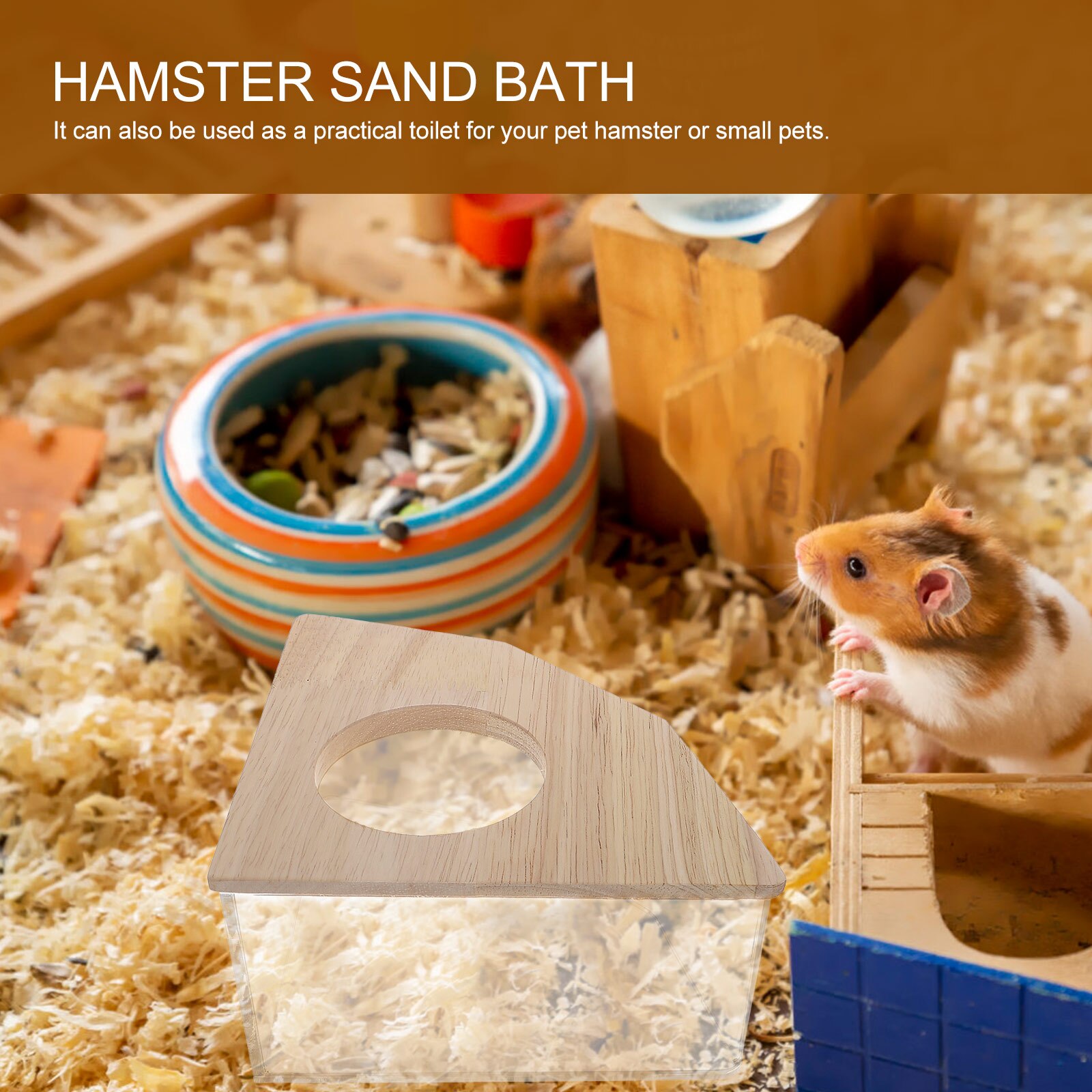 Delicate Chinchilla Bathtub Transparent Sand-Bath Box Multi-function Sand Bath
