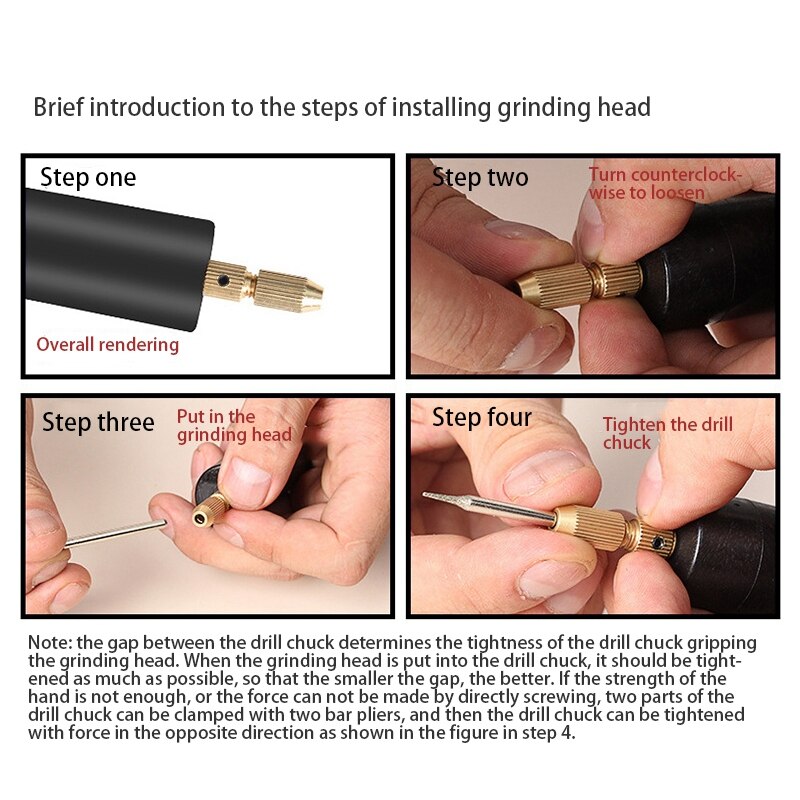 GTBL Mini Hand Drill USB Powered Handheld Rotary Drill Set With Twist Drill Bits For Metal Wood Jewelry