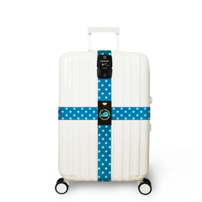 Rhxfxtl bagage tre cifre adgangskode krydsbælte justerbar kuffert bånd sikkerhed bundt bagage reb stropper rejse tilbehør: H1