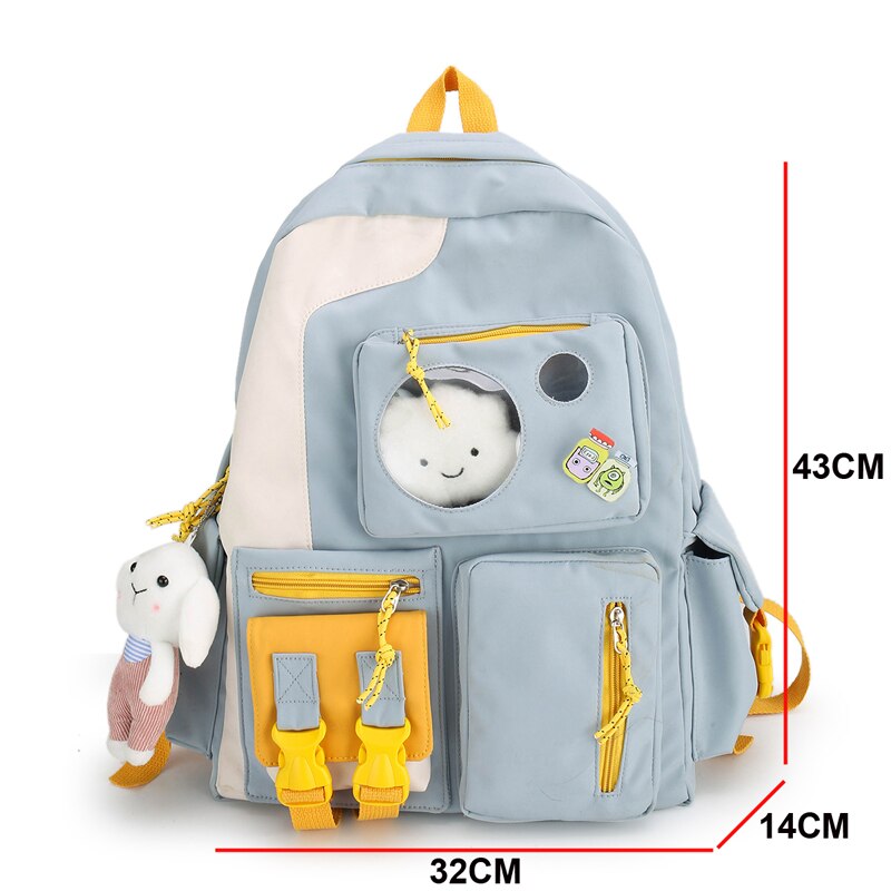 Cute Woman Backpack Women Large Capacity Simple School Bags for Teenage Girls Female Korean Harajuku School Student Bookbag AA28