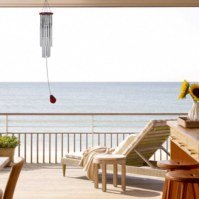 Newly Wind Chimes Outdoor Large Deep Tone Hanging Ornament Garden Home Mobiles Windchime TE889