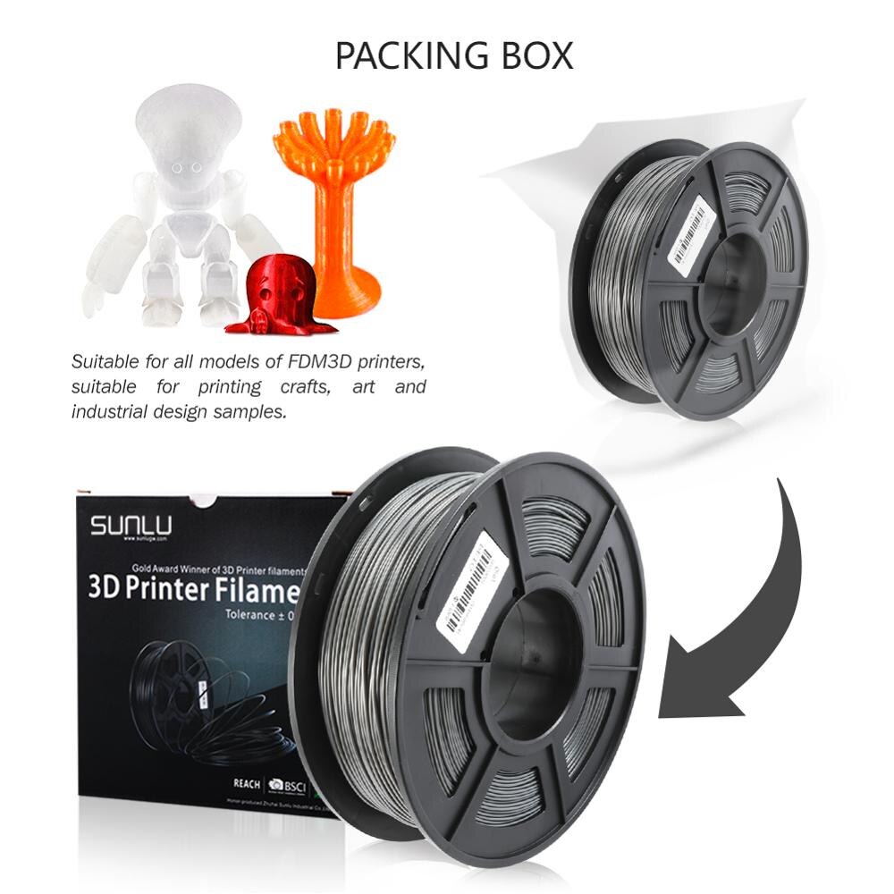 SUNLU PETG 3D Drucker Filament 1,75mm 1KG Lichtdurchlässigkeit PETG Filament Kunststoff 3d Druck Materialien Schnelle