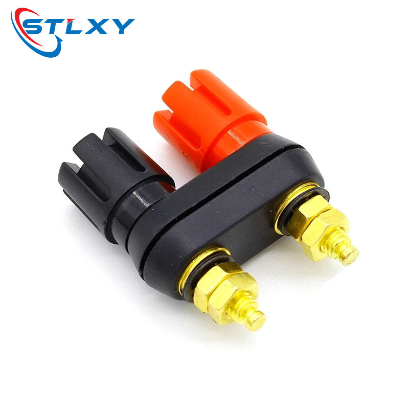 Banankontakter par terminaler röd svart kontakt förstärkare terminal bindande post banan högtalarkontaktuttag