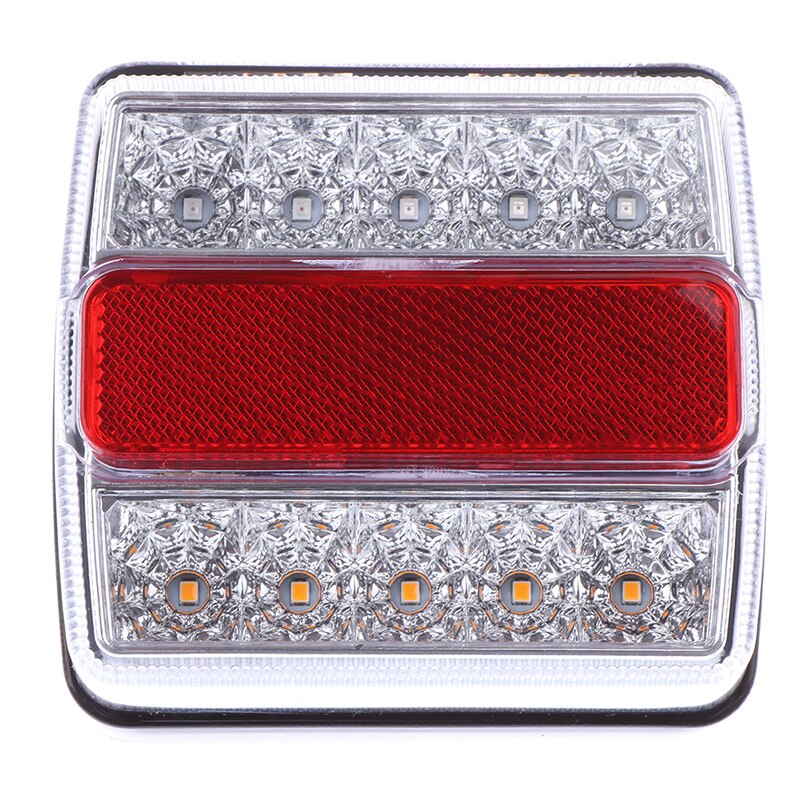 1pc Red + White LED Submersible Trailer Tail Lights Boat Marker Truck 16LED Trailer Taillights