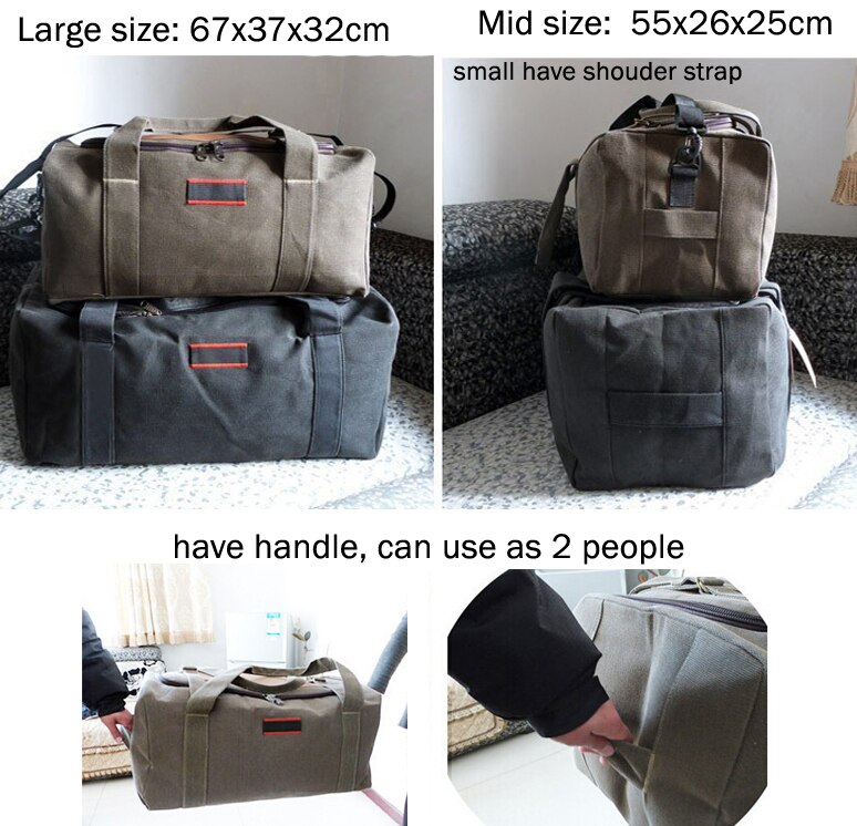 ANAWISHARE Mannen Reistassen Grote Capaciteit Vrouwen Bagage Travel Plunjezakken Canvas Big Travel Handtas Vouwen Reis Tas Waterdicht