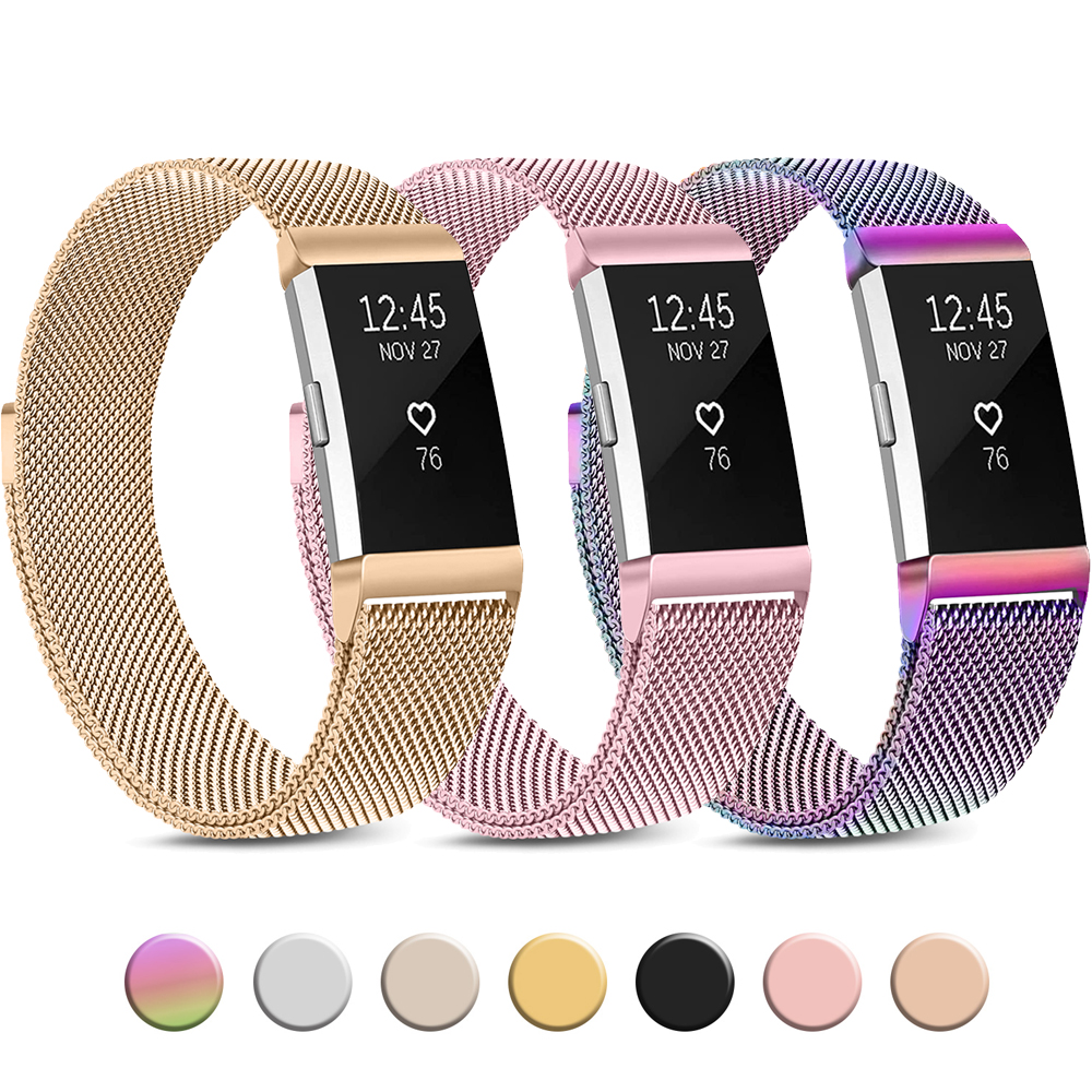 Magnetische metalen band voor Fitbit Charge 2-band vervangende armband Polsband voor Fitbit Charge 2-band Slimme horlogebandaccessoire