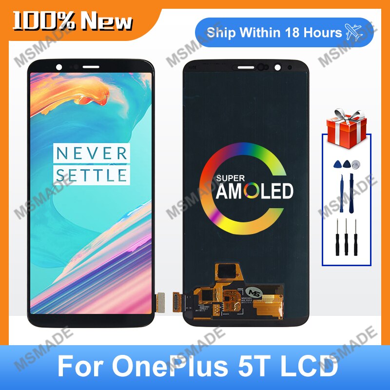 Alkuperäinen amoled for oneeplus 5 lcd 5t 6t 7 7t 7 pro 7t pro lcd näyttö kosketusnäyttö digitoija korvaava oneplus 6 näyttö
