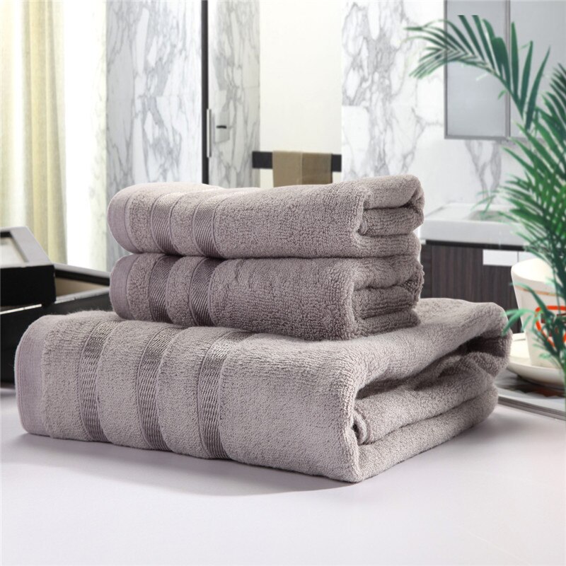 100% Bamboo bath beach towel sets for adults 3pcs/set face towels bathroom 34cm*74cm*2pcs bath towel 70cm*140cm*1pc