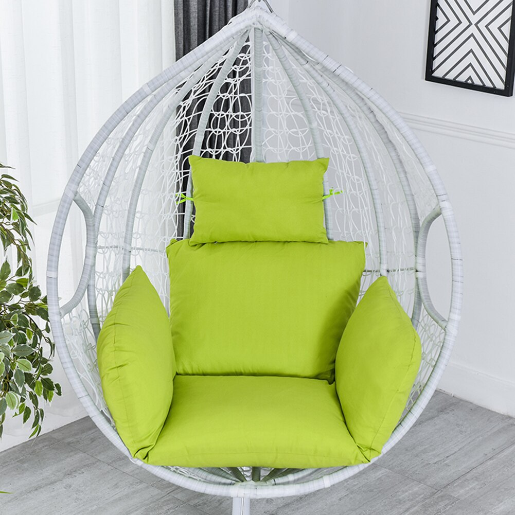 Washable Hanging Hammock Chair Cushion Outdoor Cradle Chair Pad Hanging Egg Chair Cushion Swing Chair Thick Seat Padded(No chair