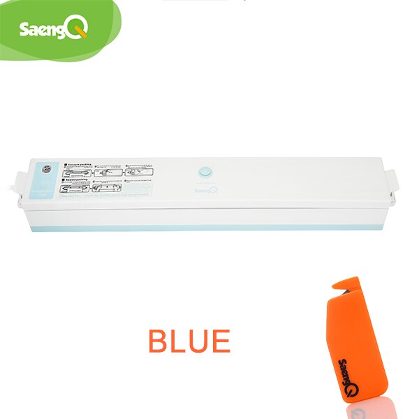 Electric Vacuum Sealer Packaging Machine For Home Kitchen Including 15pcs Food Saver Bags Commercial Vacuum Food Sealing Sealer: BLUE / 220V
