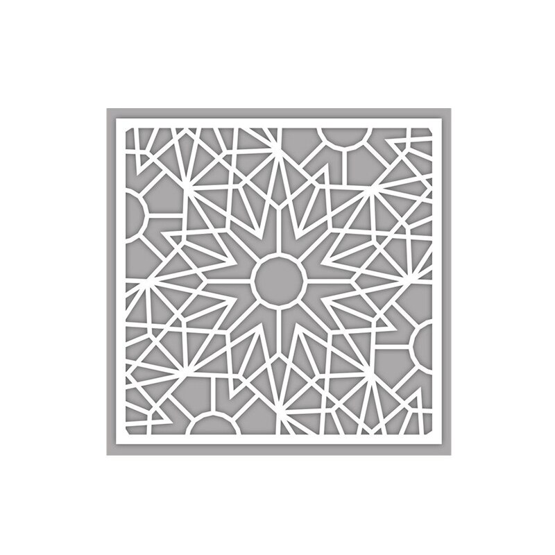 Plastic Stencil Diamond Shape Rose Bloem Stippen Muur Vorm Scrapbook Kaart Maken Diy Ambachten Stencil 12: 14