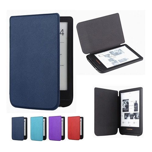 Gligle Ultra slim leather case cover for Pocketbook Touch lux 4 627 HD3 632 Basic2 616 Ereader protective shell+screen film