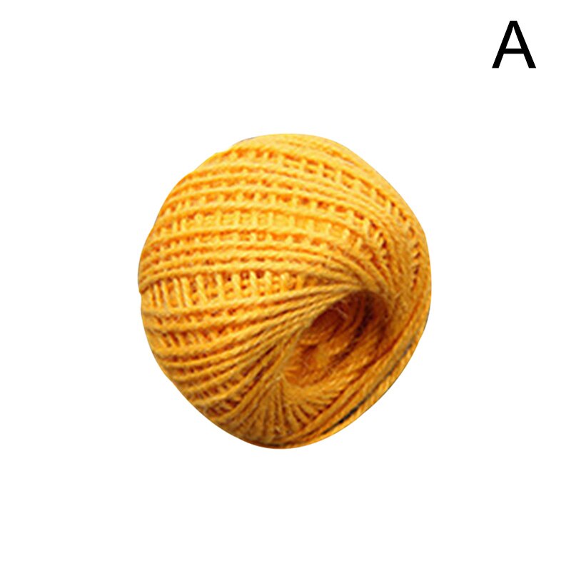 Kleurrijke Jute Twine Linnen Touw String Verpakking Wikkelen Lint 50M Arts Ambachten Diy Geschenkdoos String Cord Wedding Tags decor: 01