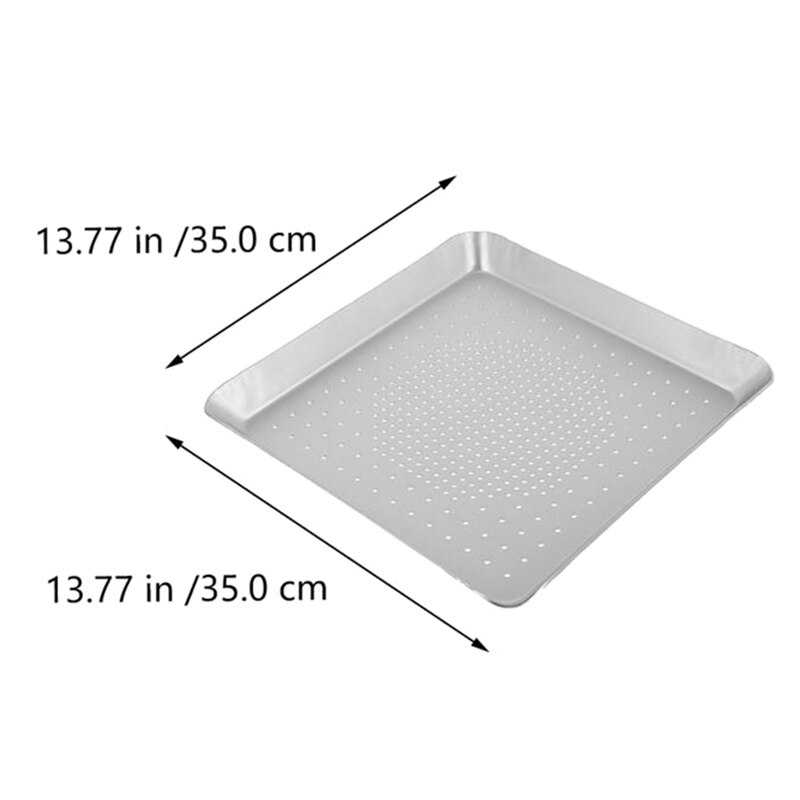 Aluminum Alloy Pizza Baking Pan Non-Stick Square Mesh Pizza Tray Mold Bread Pan